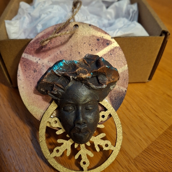 Handmade Mudcloth Ornaments New In Box - Picture 3 of 13